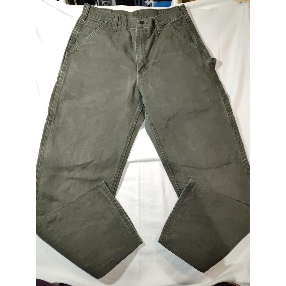 Carhartt B11 MOS Green Men’s Original Dungaree Fit 32x34 Carpenter Style VTG